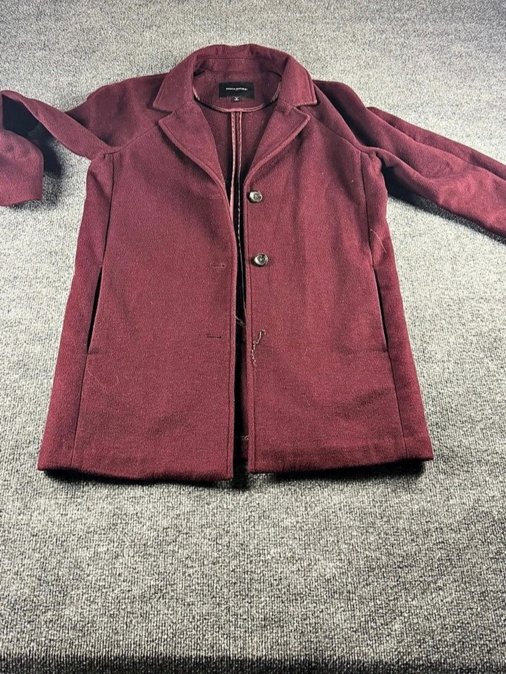 Banana Republic Wool Blend Pea Coat in Purple Size Small